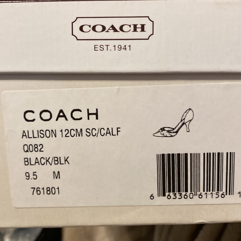 COACH Allison Black/BLK Heels - Picture 7 of 9
